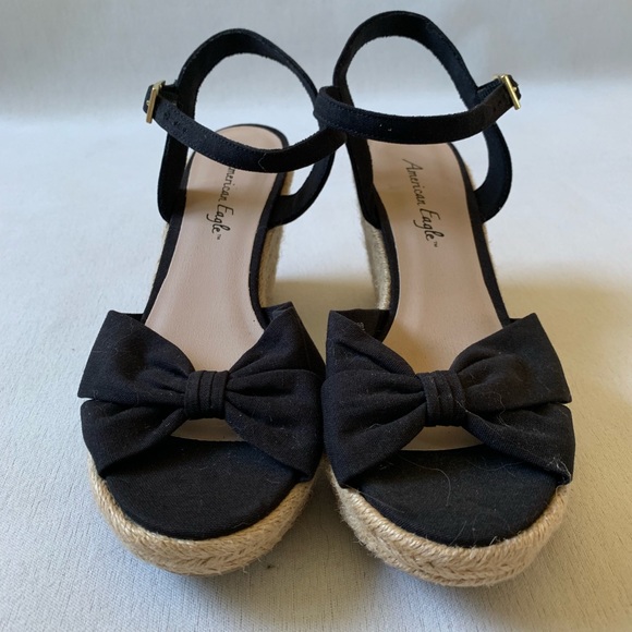 American Eagle Outfitters Shoes - American eagle black espadrille wedges